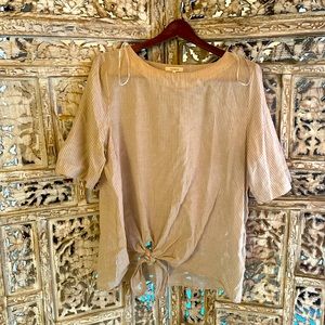Linen-blend top